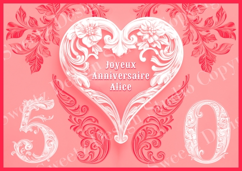 Coeur Victorian Country rouge