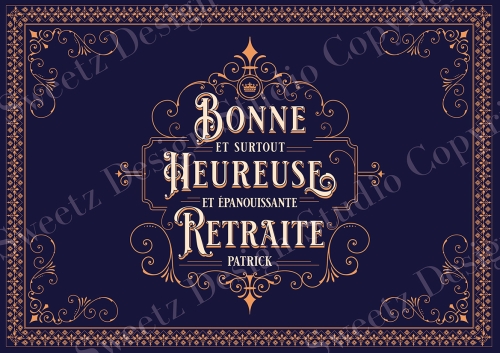 Bonne retraite style vintage 