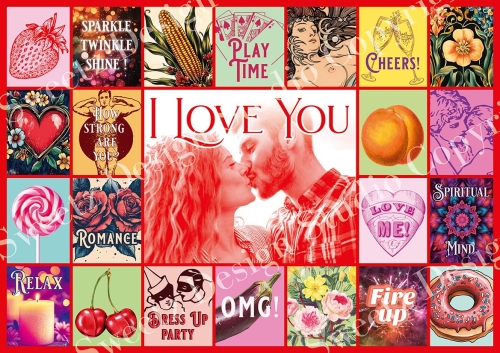 Design Hot St-Valentin rectangle- photo personnalisable