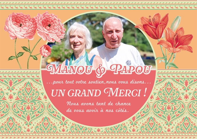 Impression Alimentaire Jardin Andalou + photo + textes à personnaliser