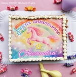 Cheval Licorne Rose 