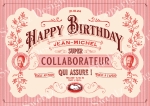 Happy Birthday vintage Collaborateur/trice