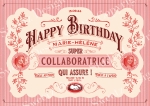 Happy Birthday vintage Collaborateur/trice