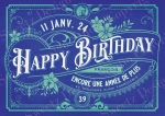 Happy Birthday vintage ornement classic