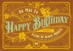 Happy Birthday vintage ornement classic