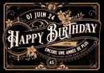 Happy Birthday vintage ornement classic
