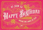 Happy Birthday vintage ornement classic
